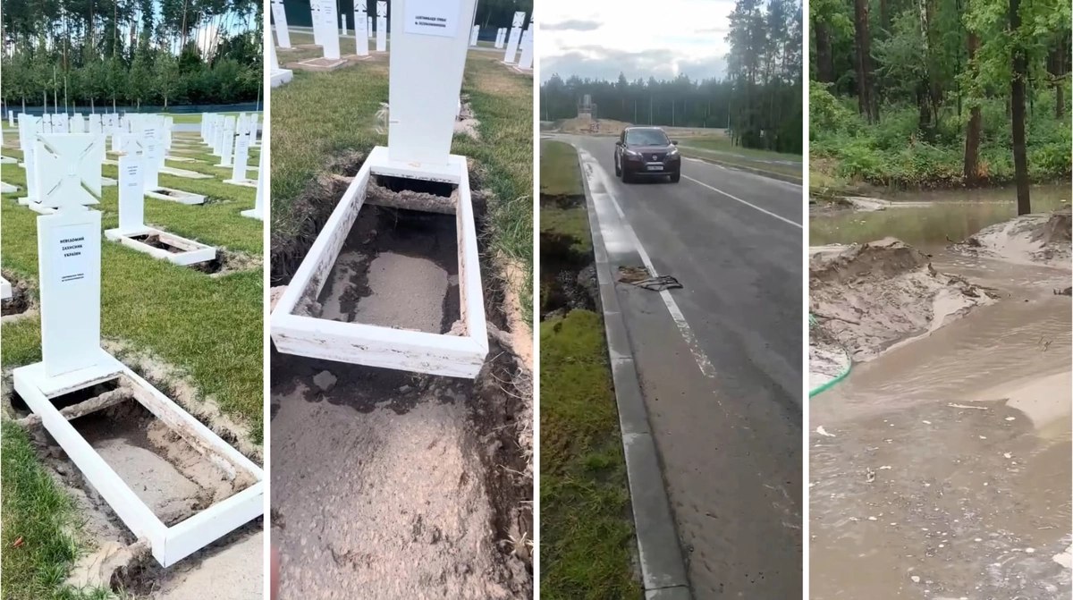 National Military Memorial Cemetery near Kyiv damaged by flood