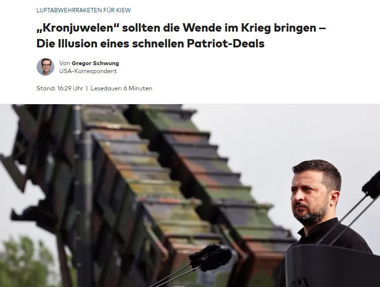 Зеленський у відчаї через дефіцит ракет Patriot – Die Welt