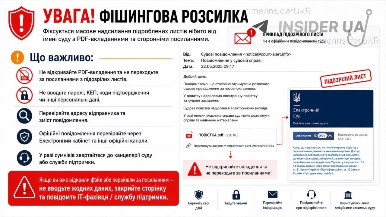 Warning: fake emails claiming to be from courts