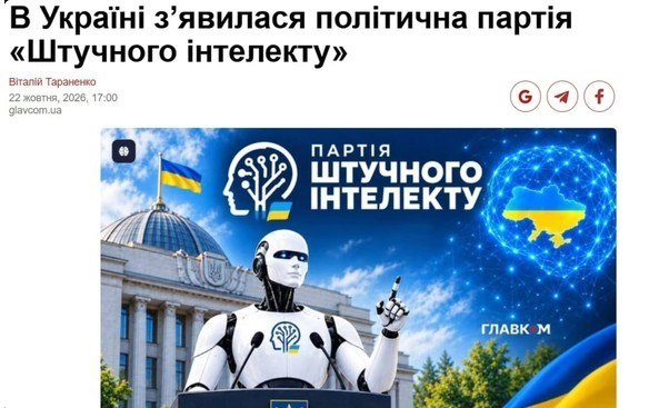 В Україні зареєстровано «Партію Штучного Інтелекту»