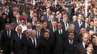 Зеленський на похоронах у Норвегії: серед світових лідерів виявляв скорботу