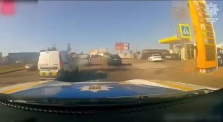 Video of yesterday’s fight with shooting between police officers and a man with a shovel in Sofiyivska Borshchahivka from a police body‑camera