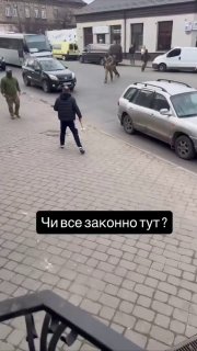 Channel @stop_tck_ua posted a message about a man's attempt to protect his life